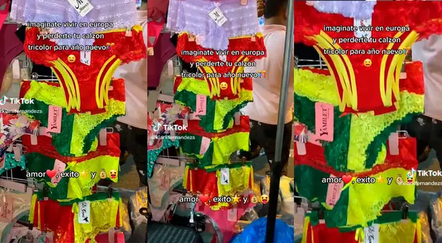 Los peruanos tienen diversas cábalas para recibir el Año nuevo y una de ellas es usar una colorida ropa interior.