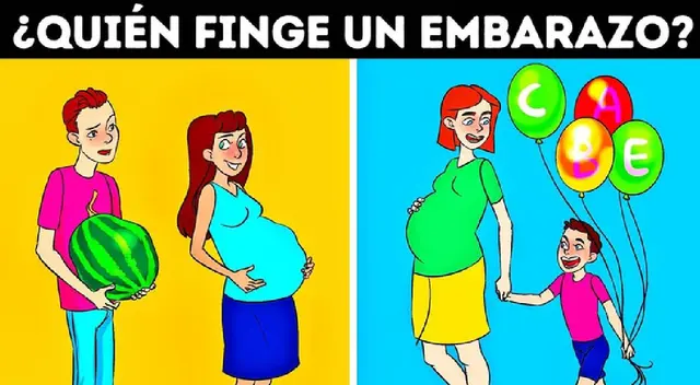 Encuentra a la falsa embarazada en solo 7 segundos