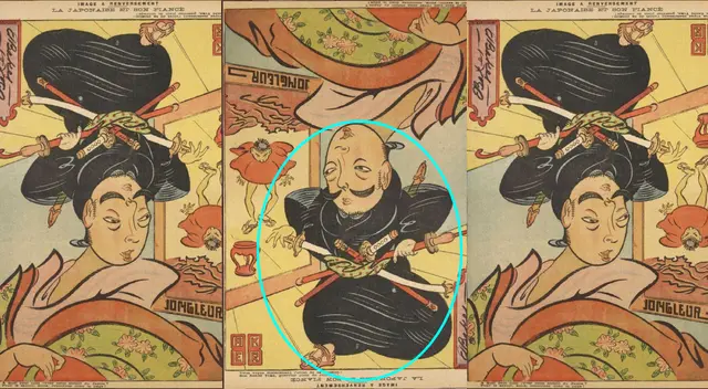 ¡Era un samurái! Para el ojo humano común, se trata de un detalle casi imperceptible. | Fuente: Acertijos y puzzles.