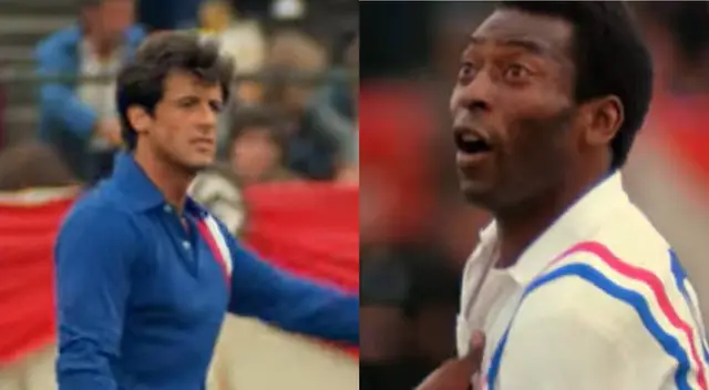 El día en el que Pelé se lució al lado de Sylvester Stallone en la cancha de fútbol