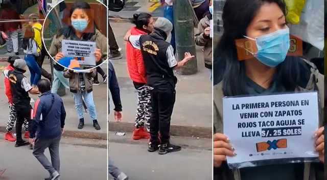 Mujer busca persona con tacos 'aguja' en Gamarra y deja a todos los peatones confundidos Mujer busca persona con tacos 'aguja' en Gamarra y deja a todos los peatones confundidos