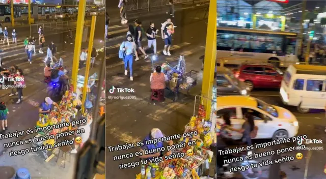 Mujer sorprendió a las personas por invadir la pista.