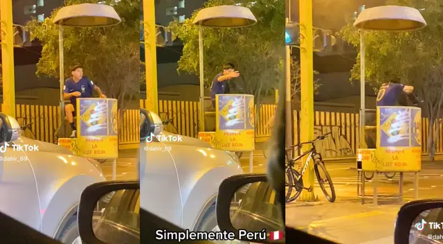 Ante la ausencia de un oficial, el muchacho decidió tomar responsabilidad del tránsito vehicular. Ante la ausencia de un oficial, el muchacho decidió tomar responsabilidad del tránsito vehicular.