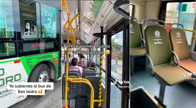 Joven sube al 'bus pituco' de San Isidro y queda 'alucinado' al no pagar pasaje - VIDEO Joven sube al 'bus pituco' de San Isidro y queda 'alucinado' al no pagar pasaje - VIDEO