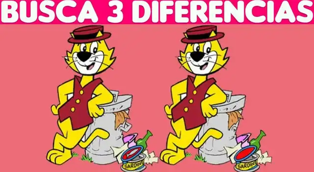 Analiza cada detalle en las fotos de 'Don Gato' e identifica tres diferencias.