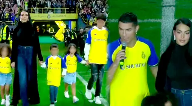 La novia de CR7 estuvo presente en la bienvenida que le ofreció el club de Arabia Saudita a Cristiano Ronaldo.