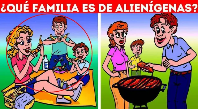 Ubica a la familia alienígena en solo 7 segundos Ubica a la familia alienígena en solo 7 segundos