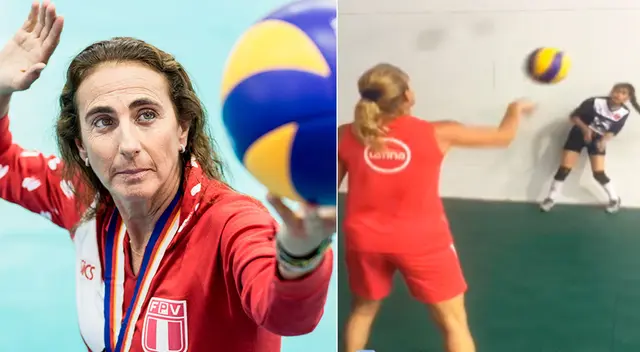 Natalia Málaga reaparece en video viral y muestra cómo enseña vóley a principiantes