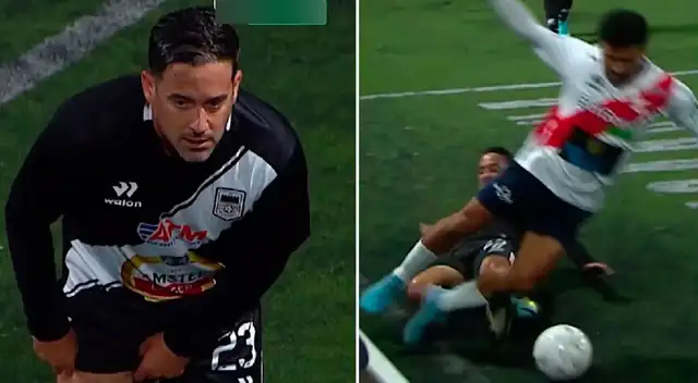 Óscar del Portal le dio tremenda patada a futbolista de la Superliga de Fútbol 7