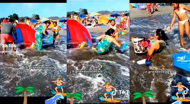 Un día de playa terminó siendo su peor pesadilla. El video se viralizó en TikTok.