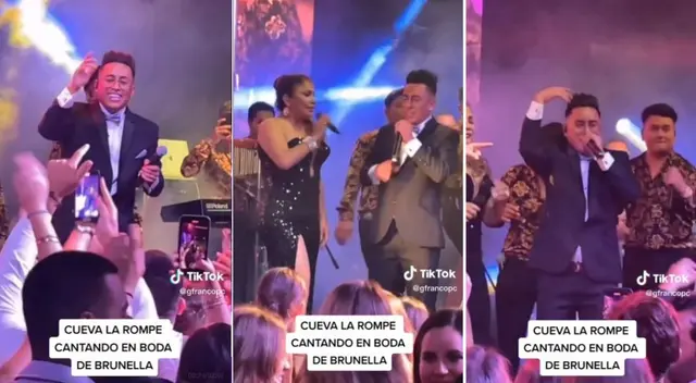 Cueva y Marisol cantaron juntos en el matrimonio de Brunella y Richard.