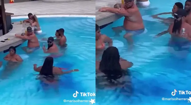 Todos los presentes en la piscina terminaron con una desafortunada "sorpresa" luego de que se 'activara' mecanismo preventivo contra orina.