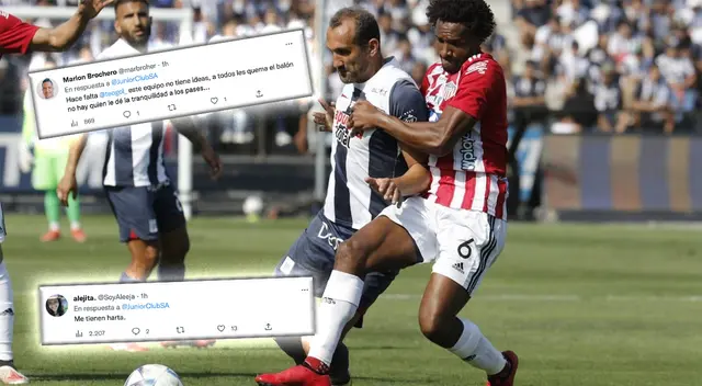 Hinchas de Junior estallan por perder ante Alianza Lima en la 'Tarde Blanquiazul'.