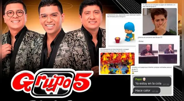 Este lunes se habilitaron las entradas para el concierto del Grupo 5 y los memes no se hicieron esperar.