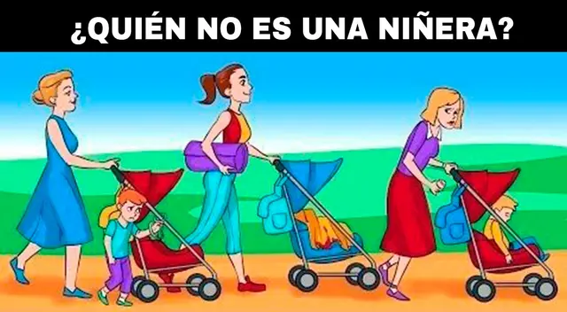 ¿Quién no es una niñera? Resuelve este acertijo visual en solo 8 segundos