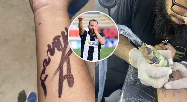 Usuario sorprendió desde su Twitter al compartir su tatuaje del autógrafo que recibió del goleador de Alianza Lima.