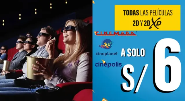 Cines en Perú: Ofertan entradas a solo 6 soles para diferentes cintas Cines en Perú: Ofertan entradas a solo 6 soles para diferentes cintas