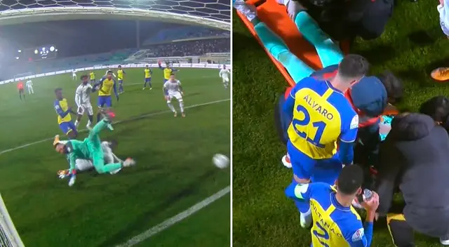David Ospina se fue lesionado del partido entre Al-Nassr y Al-Shabbab. Foto: SSC / Composición Líbero