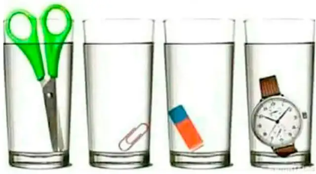 Cada vaso contiene diferentes objetos en su interior, lo cual te hará confundir a simple vista.