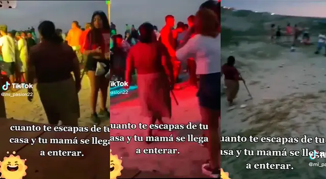 El joven huyo y la madre los persiguió hasta la playa. El joven huyo y la madre los persiguió hasta la playa.