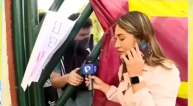 De forma coherente y respetuosa, el estudiante dialogó con la periodista en un enlace en vivo.