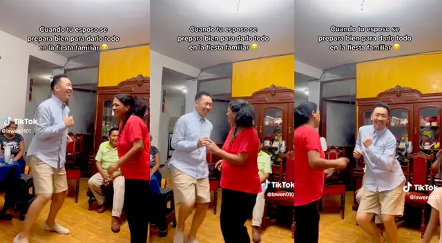 Chino casada con peruana sorprende en redes al saber bailar salsa y se vuelve viral en TikTok.