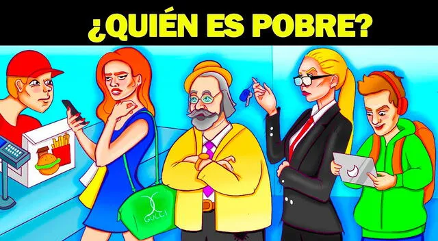 Observa con mucha atención la escena y descubre cuál de ellos finge ser millonario. Observa con mucha atención la escena y descubre cuál de ellos finge ser millonario.