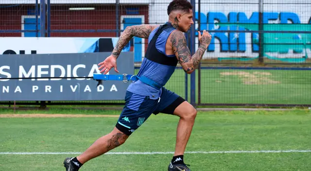 Paolo Guerrero se unió a los trabajos de Racing Club. Paolo Guerrero se unió a los trabajos de Racing Club.