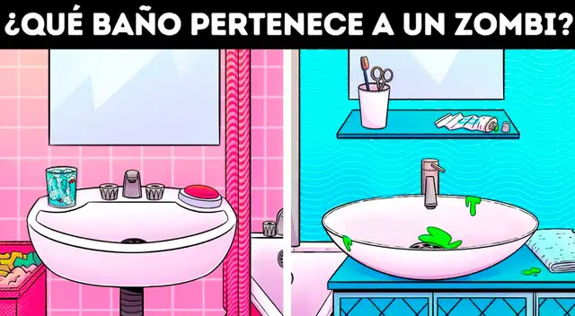 ¿Lograrás ubicar el baño del zombi en este acertijo mental?