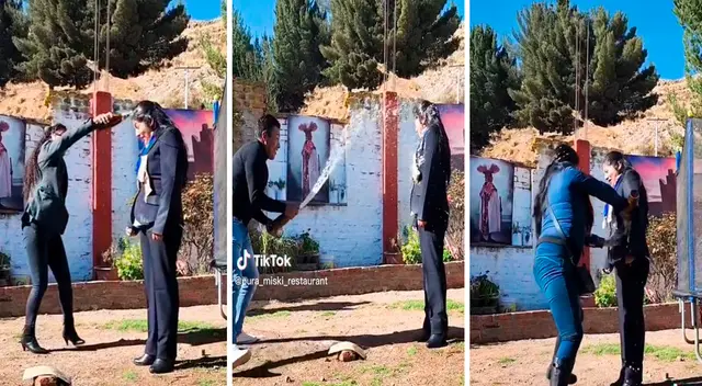 La joven permaneció inmóvil, mientras sus parientes celebraban de forma tradicional en Puno. La joven permaneció inmóvil, mientras sus parientes celebraban de forma tradicional en Puno.