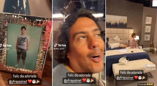 Equipo de producción de Al fondo hay sitio graba divertido video.