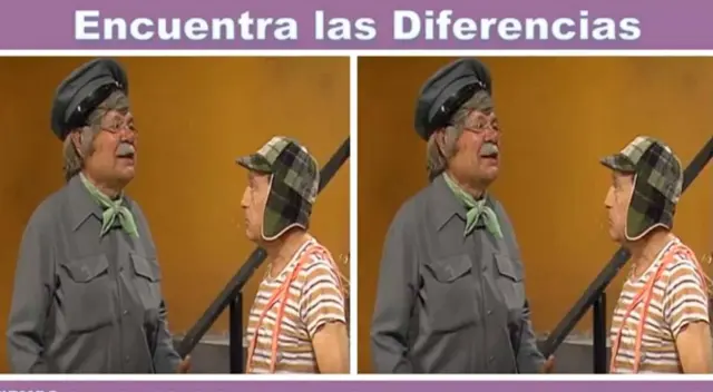Identifica las diferencias del 'Chavo' en menos de 7 segundos