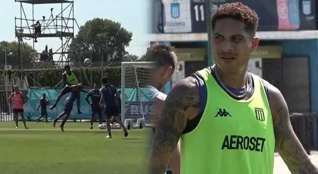 Paolo Guerrero marcó un golazo en entrenamiento de Racing Paolo Guerrero marcó un golazo en entrenamiento de Racing