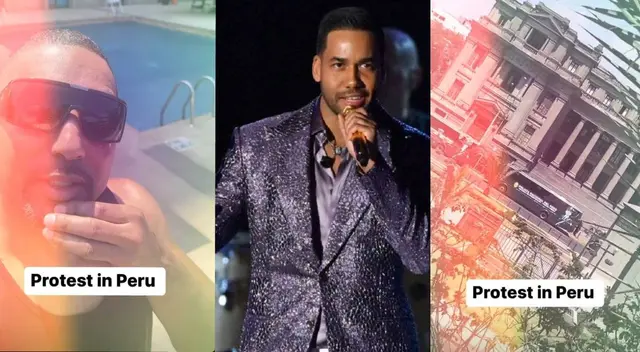 DJ de Romeo Santos se sorprende al ver protestas en Lima, Perú DJ de Romeo Santos se sorprende al ver protestas en Lima, Perú