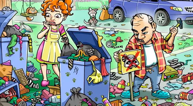 ¿Podrás ubicar al mapache en 5 segundos? No es nada sencillo.