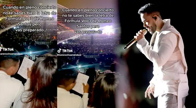 Joven lleva cancionero para poder cantar todos los temas de Romeo Santos en su concierto en Lima. Joven lleva cancionero para poder cantar todos los temas de Romeo Santos en su concierto en Lima.