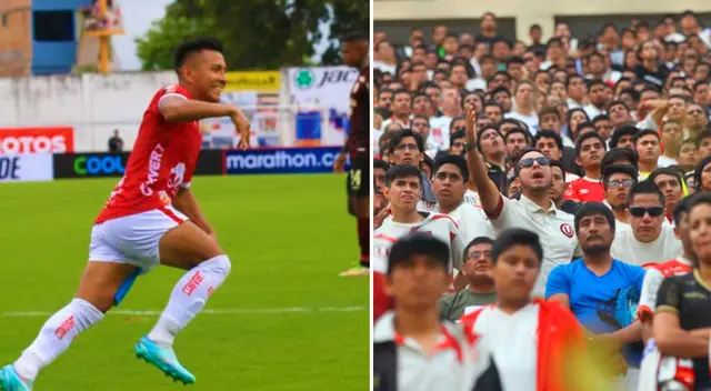 Miguel Carranza anotó el único tanto del partido entre Unión Comercio y Universitario. Foto: Unión Comercio / Universitario / Composición Líbero Miguel Carranza anotó el único tanto del partido entre Unión Comercio y Universitario. Foto: Unión Comercio / Universitario / Composición Líbero