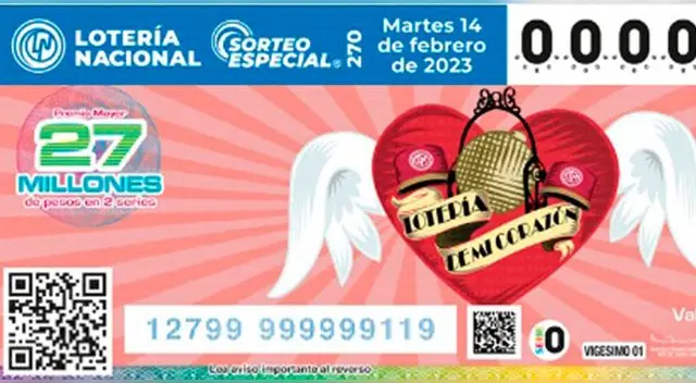 Aquí podrás encontrar los resultados del Sorteo Especial del martes 14 de febrero.