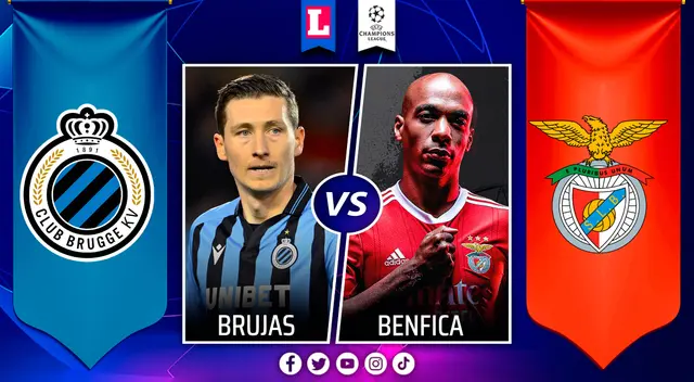 Brujas vs Benfica por la UEFA Champions League