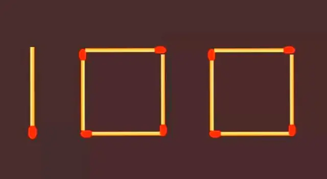 Analiza este acertijo visual y busca la manera de mover los cerillos en solo dos movimientos. Analiza este acertijo visual y busca la manera de mover los cerillos en solo dos movimientos.