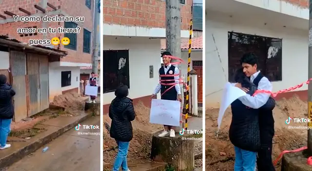 "¿Quieres estar conmigo?", fue la frase que escribió el joven para captar la atención de su amada. "¿Quieres estar conmigo?", fue la frase que escribió el joven para captar la atención de su amada.