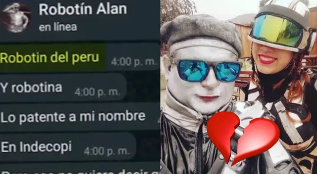 Robotín confiesa que patentó nombre de Robotina ante Indecopi a su nombre