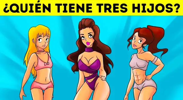 ¿Podrás descubrir quién de ellas ha tenido tres hijos? Solo un GENIO lo logrará en segundos.