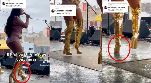 La cantante mostró su profesionalismo y demostró que que se puede bailar sin tacos. La cantante mostró su profesionalismo y demostró que que se puede bailar sin tacos.