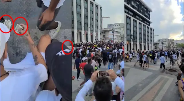 Rapero estadounidense 6ix9ine lanza dólares desde un hotel Rapero estadounidense 6ix9ine lanza dólares desde un hotel