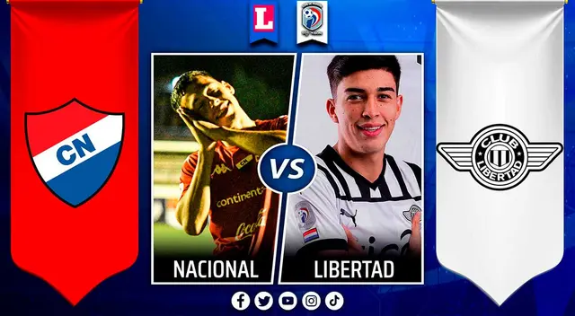 Nacional vs. Libertad indudablemente será uno de los partidos más importantes de la Copa de Primera. Foto: Nacional / Libertad / Composición Líbero