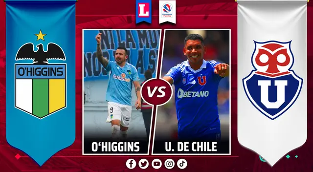 O'Higgins vs Universidad de Chile vía TNT Sports O'Higgins vs Universidad de Chile vía TNT Sports