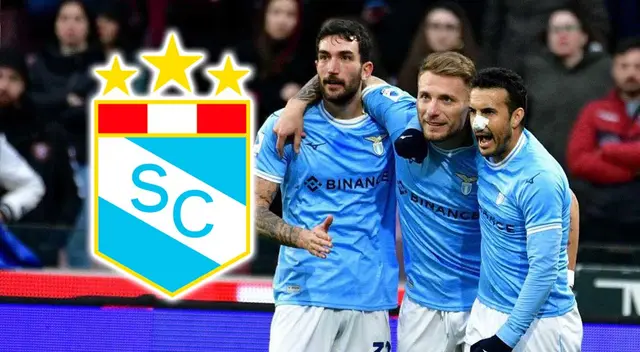 Un exfutbolista de Sporting Cristal sorprendió tras posar con la camiseta de Lazio. Foto: Lazio / Composición Líbero