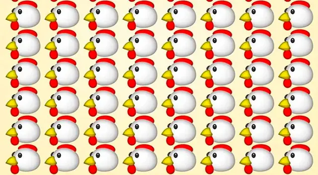 Mira con atención los detalles de cada gallo que aparecen en este desafío viral.