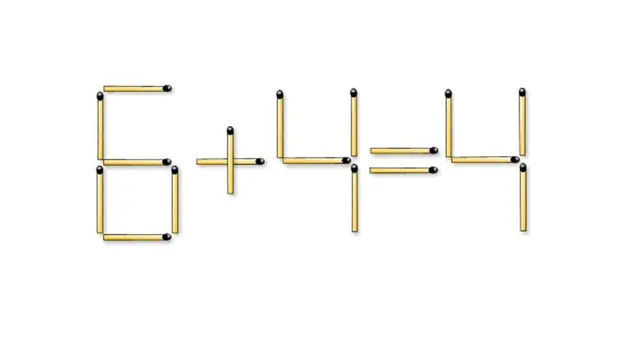 ¿Qué cerillo se debe mover para formar la ecuación correcta?